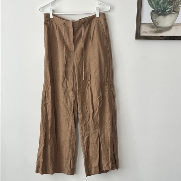 RW&CO Linen Mid-Rise Wide-Leg Pants - Picture 1 of 5